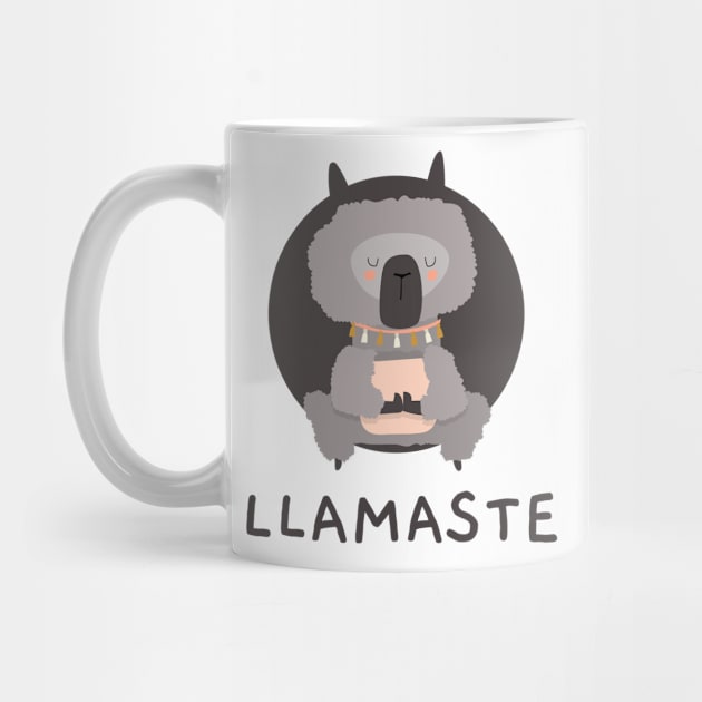 LLamaste,  cute funny slogan, humor slogan, lama by MarJul